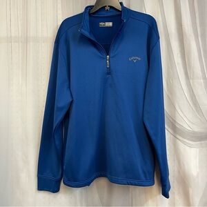 Trending Quarter Zip Callaway Men's Royal Blue ZipUp Sweater Layer Fitsbyconner